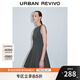 UR2025夏季新款女裝格雷系蝴蝶結裝飾無(wú)袖連衣裙UWG750079 深灰 XL