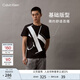 Calvin Klein Jeans夏季男女情侶中性ck純棉醒目大字母印花圓領(lǐng)短袖T恤J318471 BEH-黑色 S （推薦120-135斤）