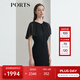 PORTS寶姿女裝 秋冬新品短袖中長連衣裙LL9D108LWP093 黑色 M (6)