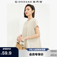 佐丹奴短袖t恤女夏季純棉破骨A字擺寬松圓領(lǐng)休閑上衣13324224