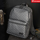 casa-kupsCK雙肩包男新款大容量格子花紋背包韓版包書(shū)包電腦背包潮流包大包 花紋黑