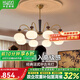 華藝照明客廳吊燈現(xiàn)代輕奢大氣法式中古風(fēng)大廳餐廳臥室燈古典分頭式燈具 月光下懸 | 8頭金色-三色