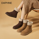 DAPHNE達芙妮厚底雪地靴女款2025新款冬季鞋子毛毛女鞋棉鞋加絨加厚靴子