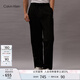 Calvin KleinJeans春秋男士簡(jiǎn)約字母印花ck抽繩運(yùn)動(dòng)直筒休閑微彈長(zhǎng)褲J326799 BEH-太空黑 L
