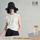 日著(zhù)俠微寬肩無(wú)袖背心T恤2025夏季新款不對稱(chēng)寬松美式坎肩上衣女 拂衣米 M