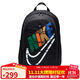 耐克（NIKE）男女雙肩包背包 大容量旅行包電腦書(shū)包休閑包HF7722-010 黑彩色
