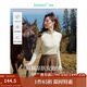 茵曼（INMAN）2025秋冬女裝新款安迪絨德絨T恤美拉德長(cháng)袖修身上衣 米杏色 S