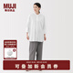 無印良品（MUJI）女式易干平紋七分袖長上衣女士襯衫襯衣日系外套女裝25年秋季 白色 L (165/88A)