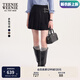 Teenie Weenie小熊女裝半身裙25秋季新款時尚優(yōu)雅高腰A字百褶短裙 藏青色 L