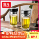 富光雙層玻璃杯 高硼硅玻璃泡茶杯 大容量帶茶隔水杯商務(wù)杯子男590ml