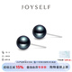 joyself極光拉貢孔雀綠大溪地黑珍珠素釘耳釘18K金天然海水耳環(huán) 「孔雀綠」極光五星大證 9-10mm