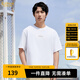 卡賓（CABBEEN）涼感印花短袖T恤男士夏季寬松透氣冰絲上衣休閑簡(jiǎn)約圓領(lǐng)t恤男 漂白色02 L (175) 50