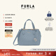 芙拉（FURLA）[11.11搶先購]MINERVA牛皮小號女士單肩手提斜挎包上班通勤托特包 天空藍