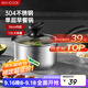 美廚（maxcook）奶鍋 304不銹鋼奶鍋湯鍋16cm 泡面煮奶輔食鍋 加厚復合底MCN8176