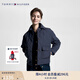 TOMMY HILFIGER秋冬女裝休閑菱形格紐扣翻領(lǐng)寬松保暖短款棉服夾克外套39252 藏青色DW5 M （推薦：115-130斤）
