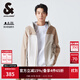 杰克·瓊斯（JACK&JONES）男裝春新款直筒Teflon面料防水背后反光字母外套男士224121061 C42 巖灰色 常規 C42 巖灰色 S 170