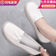 回力四季白色護士鞋女透氣真皮平底防滑孕婦鞋防臭軟底軟面牛筋底大碼鞋 白色 40 250mm