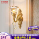 仟潤照明（Qianrunlighting）美式全銅壁燈客廳高級感背景墻燈簡歐臥室床頭樓梯輕奢水晶燈Y339 單頭+含LED三色燈泡