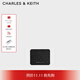 CHARLES&KEITH撞色絎縫菱格迷你卡包女生日禮物CK6-50680926-1 Black黑色 XXS