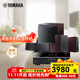雅馬哈（YAMAHA）NS系列 木質(zhì)音箱套裝 家庭影院 5.1壁掛音響 環(huán)繞中置 RX-V385+P51+SW050胡桃木（5.1）