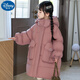 迪士尼2025新款女童羽絨服中長(cháng)款公主中大童冬季加厚兒童白鴨絨外套女孩 臟粉色 110 cm
