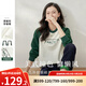 歐莎（OSA）慵懶風(fēng)美式插肩袖衛衣女2025秋季新款寬松大碼巨顯瘦套頭上衣 白色 XL