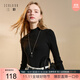 三彩2025冬季新款純色坑條針織衫半高領(lǐng)修身打底衫長(cháng)袖M