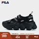 FILA 斐樂(lè )官方FRAGOLA女鞋摩登涼鞋夏款厚底瑪麗珍運動(dòng)涼鞋 黑-BK 38