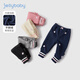 JELLYBABY女童加絨打底褲3歲寶寶運動(dòng)褲秋季嬰兒秋裝薄絨冬款5兒童褲子秋冬
