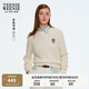 Teenie Weenie小熊女裝毛衣2025秋新款復(fù)古學(xué)院潮流絞花圓領(lǐng)針織衫 象牙白 S