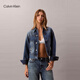 Calvin KleinJeans26早春新款女士經(jīng)典字母貼布ck美式工裝風(fēng)純棉潮殼牛仔外套 3NL-牛仔藍 S