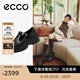 愛步（ECCO）七夕禮物 樂福鞋女 2025新款英倫風(fēng)牛皮厚底增高單鞋 蹤跡220763 黑色22076301001 39