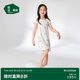 松山棉店可愛(ài)小狗女童短袖裙白色滿(mǎn)印110
