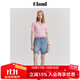 ELAND衣戀POLO衫女基礎款百搭針織短袖舒適毛衣T恤新款 淺粉色(26)L/Pink M 165
