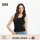 森馬（Semir）背心女短款蝴蝶結溫柔夏季2025時(shí)尚緊身繡花圓領(lǐng)上衣109325102001