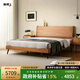 聯(lián)邦（LANDBOND）家具 北美櫻桃木純實(shí)木床原木風(fēng)主臥1.5米1.8米帶軟包雙人床 月兔床1.8米 | 櫻桃木