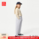 優(yōu)衣庫童裝男童女童快干廓形運動(dòng)褲彎刀鐮刀長(cháng)褲吸汗速干480343 03 灰色 160