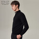 EMZ鄂爾多斯100%純羊毛衫針織衫半拉鏈立領(lǐng)商務(wù)休閑通勤百搭毛衣男