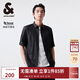 杰克·瓊斯（JACK&JONES） 潮流百搭時(shí)尚休閑字母刺繡翻領(lǐng)寬松七分袖襯衫上衣男裝225131001