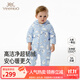 英氏（YEEHOO）嬰兒連體羽絨服連帽秋冬納米抗菌輕薄寶寶連體衣冬季超韌絨外出服 北極熊帽哈 90 cm （建議1-2歲半）