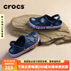 CROCS卡駱馳洞洞鞋男鞋女鞋夏季新款經典克駱格戶外男士沙灘鞋涼鞋拖鞋 205089-4CC貝雅卡駱班/紅辣椒 37 -38(230mm)