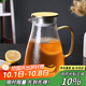 MULTIPOTENT耐熱玻璃水壺家用果汁壺加厚錘紋貴妃壺1800ml