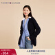 TOMMY HILFIGER秋冬女裝純棉休閑簡(jiǎn)約小繡標紐扣V領(lǐng)合身針織開(kāi)衫外套 藏青色DW5 L （推薦：120-130斤）