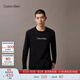Calvin KleinJeans25秋季新款男士休閑通勤ck字母印花圓領(lǐng)打底衫長(cháng)袖T恤上衣