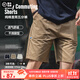 馬登工裝法式卡其色純棉運動(dòng)短褲男帆布休閑直筒五分褲男士夏季 卡其色 M