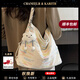 CHANEELR & KARITH包包女包帆布包新款單肩托特包大容量生日禮物送女友老婆 米白色 高級感ck風(fēng)送女朋友愛(ài)人實(shí)用高檔