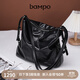 半坡飾族（bampo）新品單肩包大容量背帶調節雙肩包牛皮舒適原創(chuàng  )女包生日禮物 黑色 大包