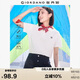 佐丹奴短袖Polo衫女萊卡棉珠地布元氣小刺繡翻領(lǐng)上衣05315390