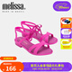 Melissa（梅麗莎）蝴蝶結(jié)綁帶Jason Wu合作款低跟夏季女士涼鞋33434 玫紅色 37