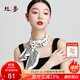 絲界2025新款真絲絲巾100%桑蠶絲高級感印花飄帶長(cháng)條領(lǐng)巾節日禮物